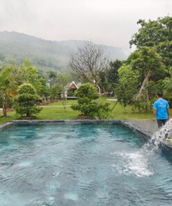 Thi công bể bơi khu nghỉ dưỡng Đồng Gội, Lương Sơn - Hòa Bình